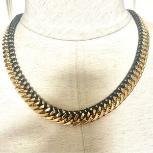 Trina Turk gold and black chain necklace